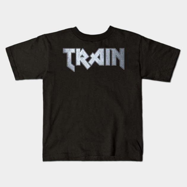 Train Kids T-Shirt by Erena Samohai